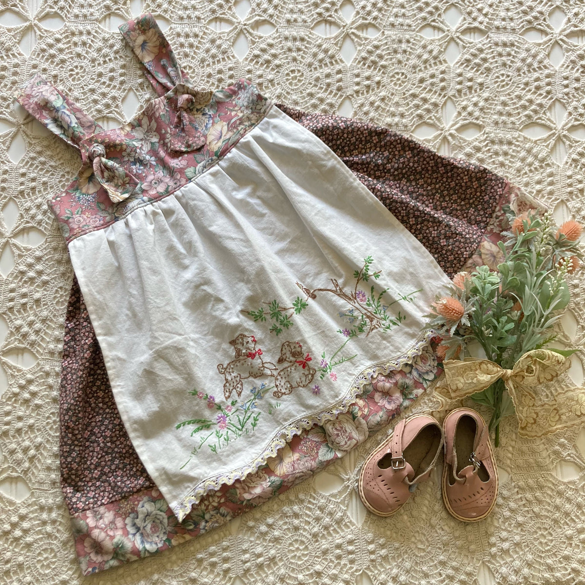 Eleanor Apron Dress | 5T | Ready to Ship – The Path Less Raveled