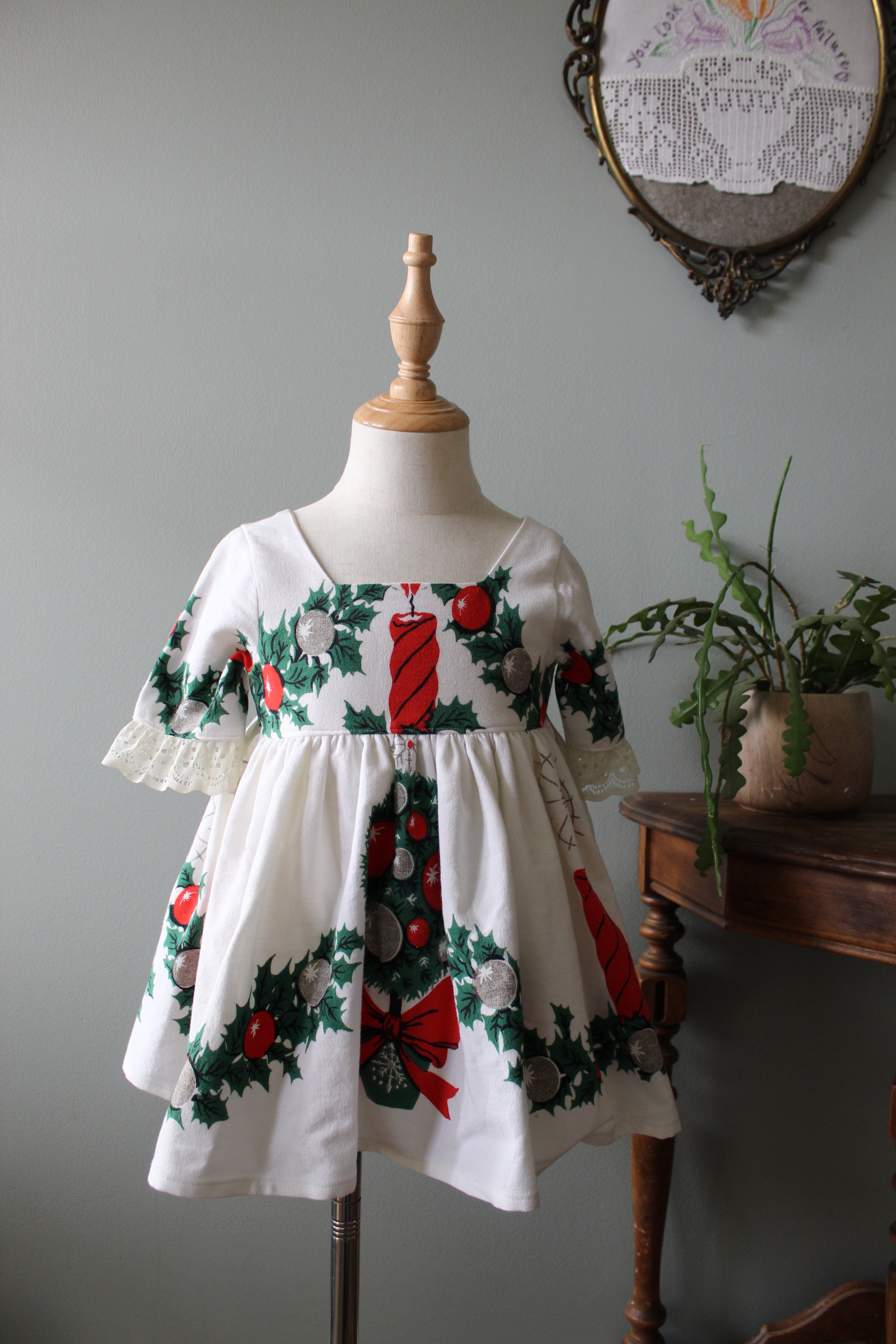 Evie Christmas Bell Sleeve Dress | Size 2T | Ready to Ship