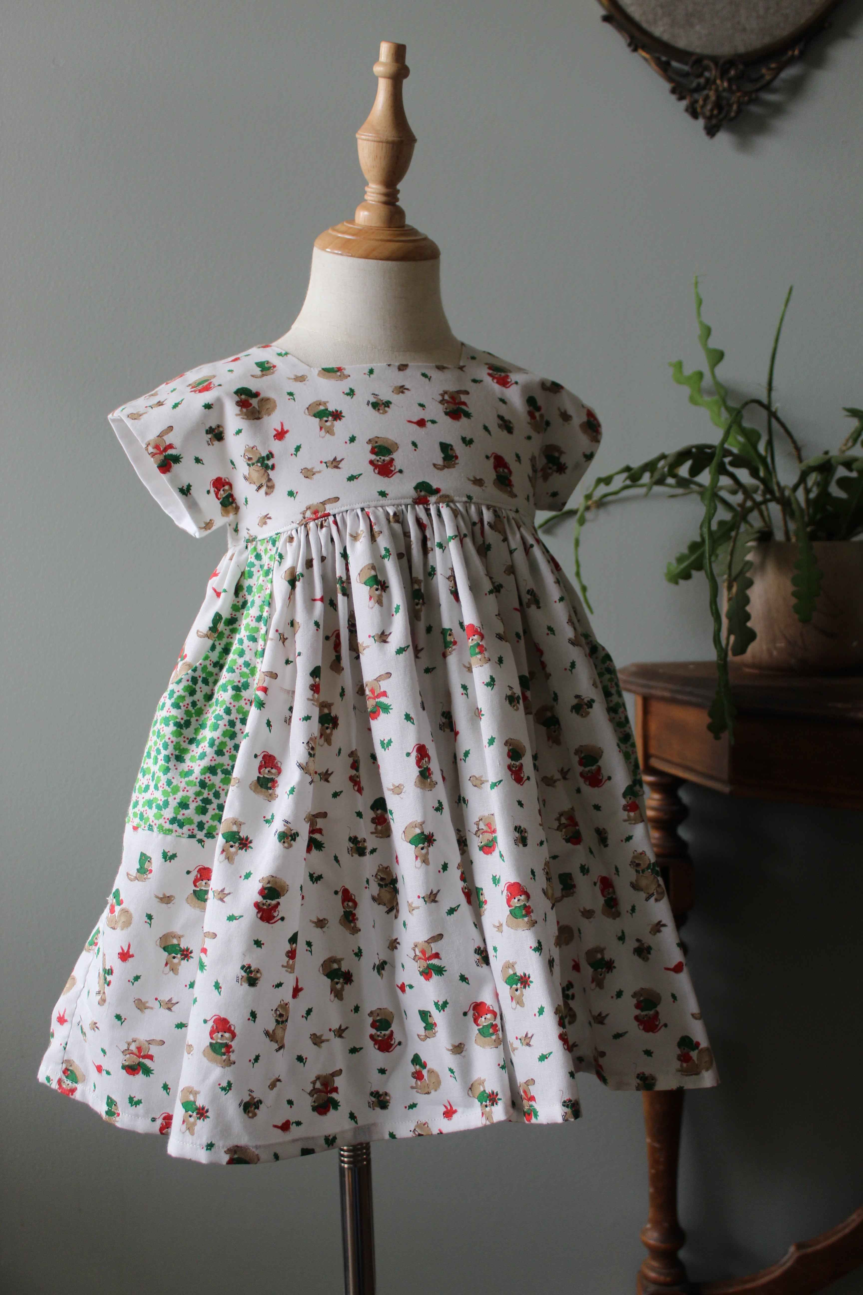 Woodland Christmas Pocket Dresses | 6-12 Months, 2T, 4T | Ready to Ship