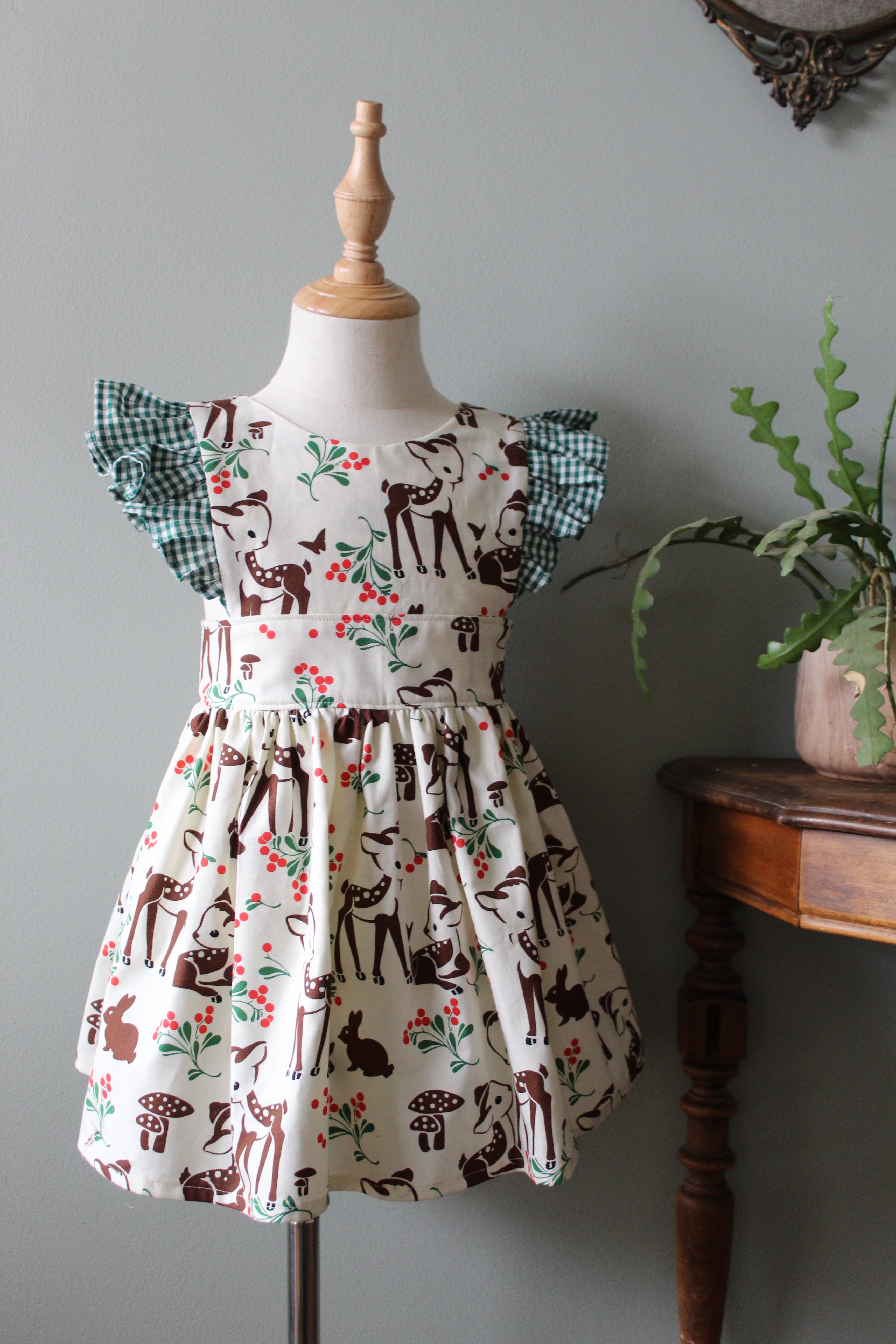 Avery Christmas Wrap Pinny | Girls Size 3T | Ready to Ship