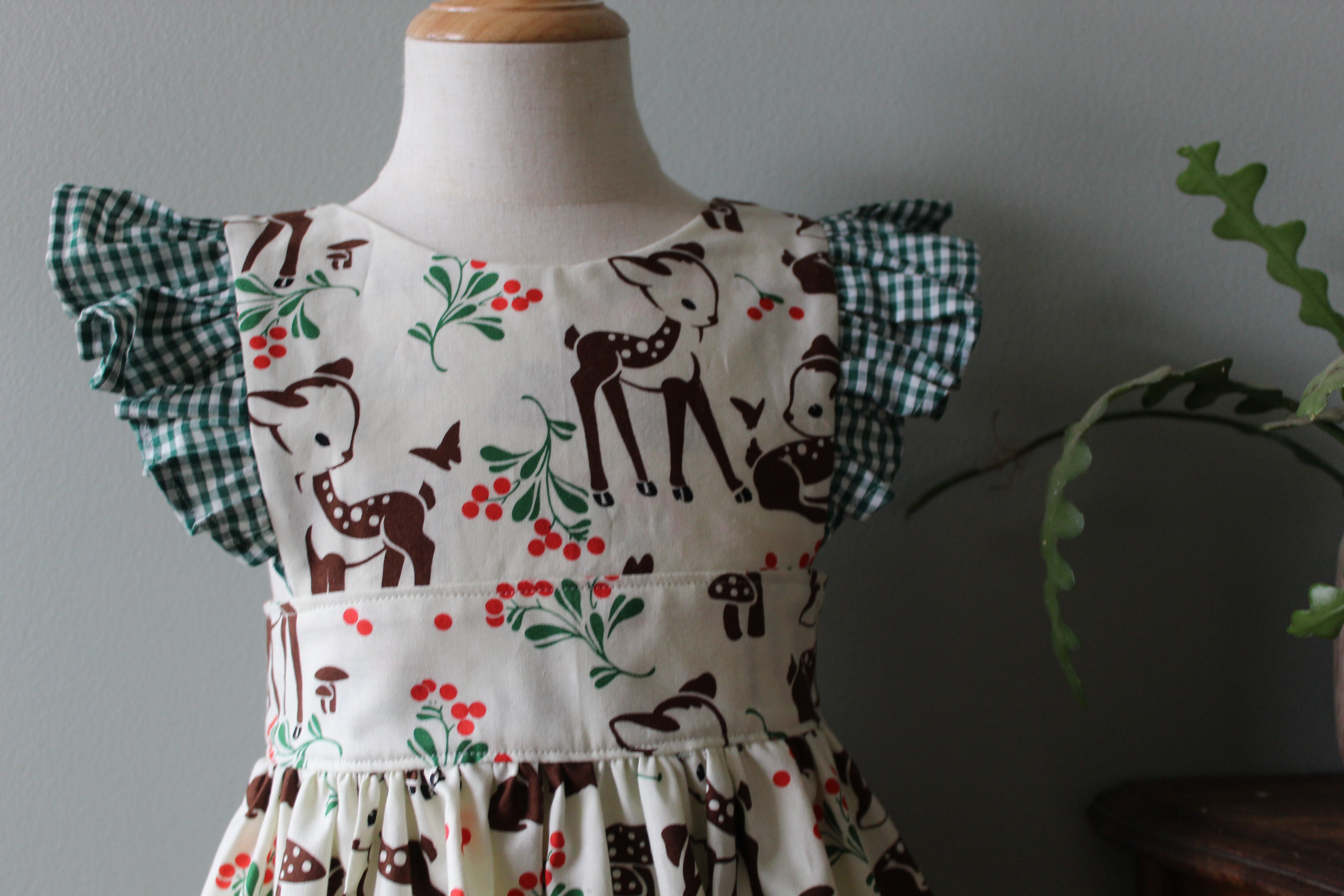 Avery Christmas Wrap Pinny | Girls Size 3T | Ready to Ship