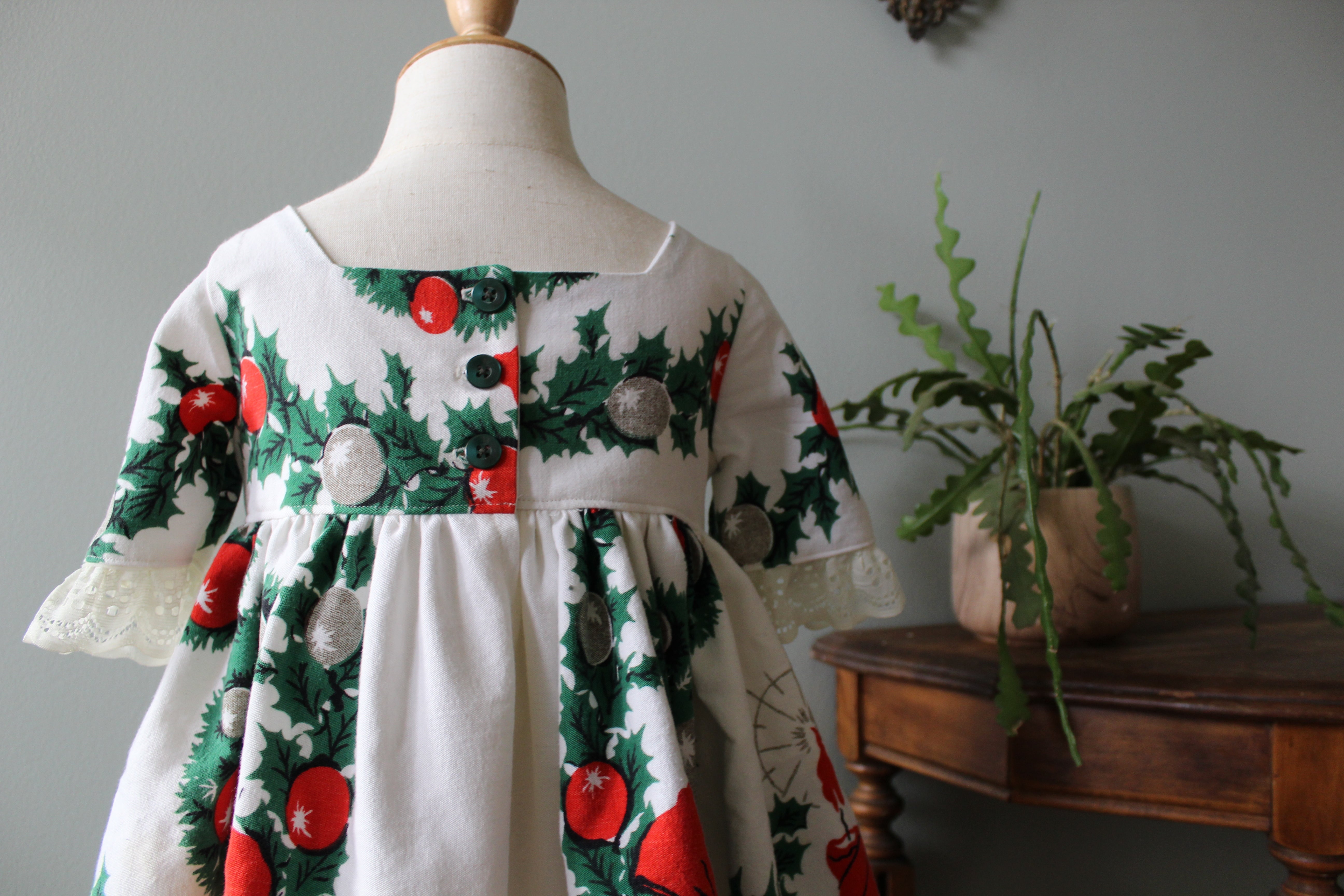 Evie Christmas Bell Sleeve Dress | Size 2T | Ready to Ship