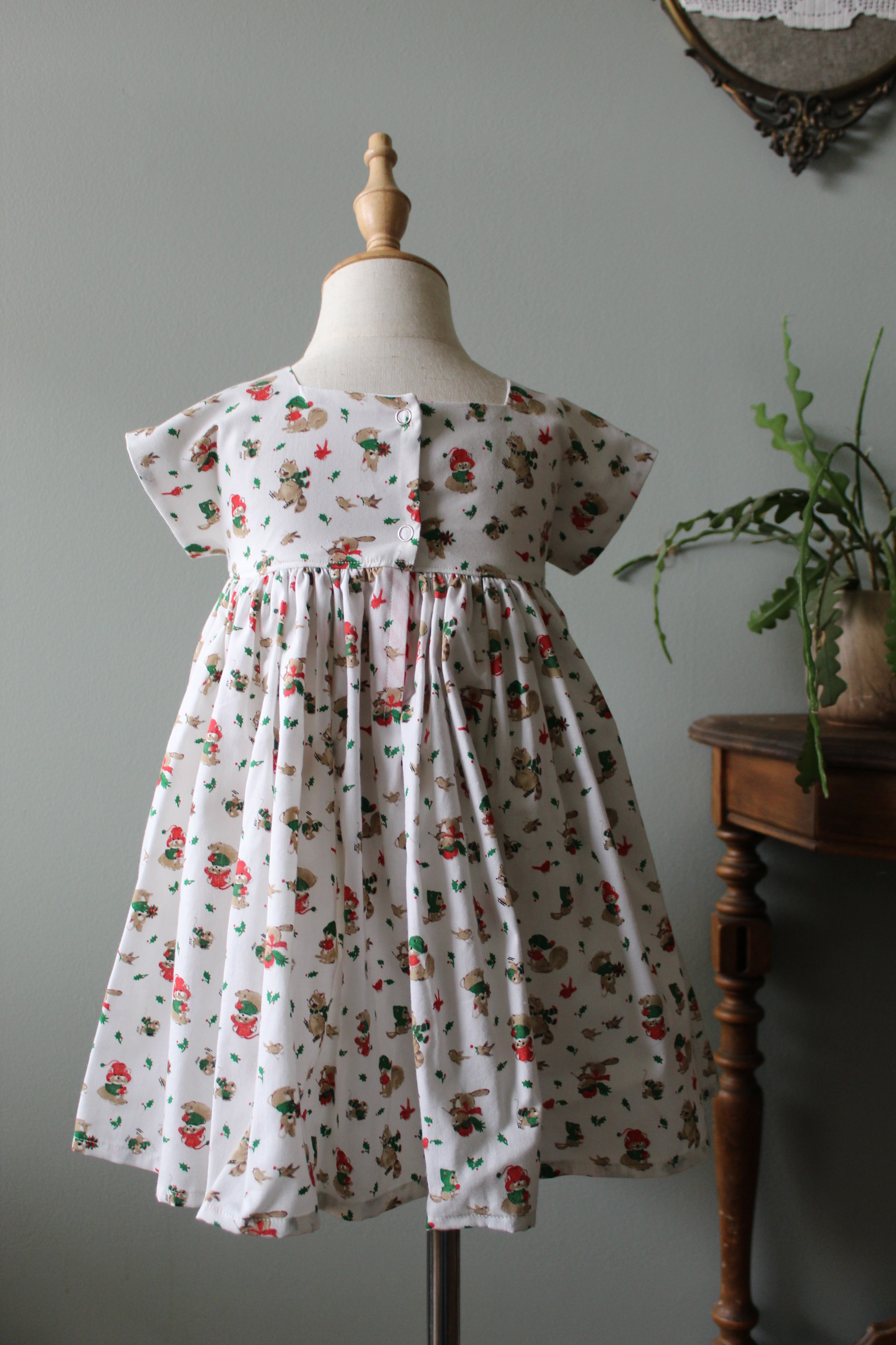 Woodland Christmas Pocket Dresses | 6-12 Months, 2T, 4T | Ready to Ship