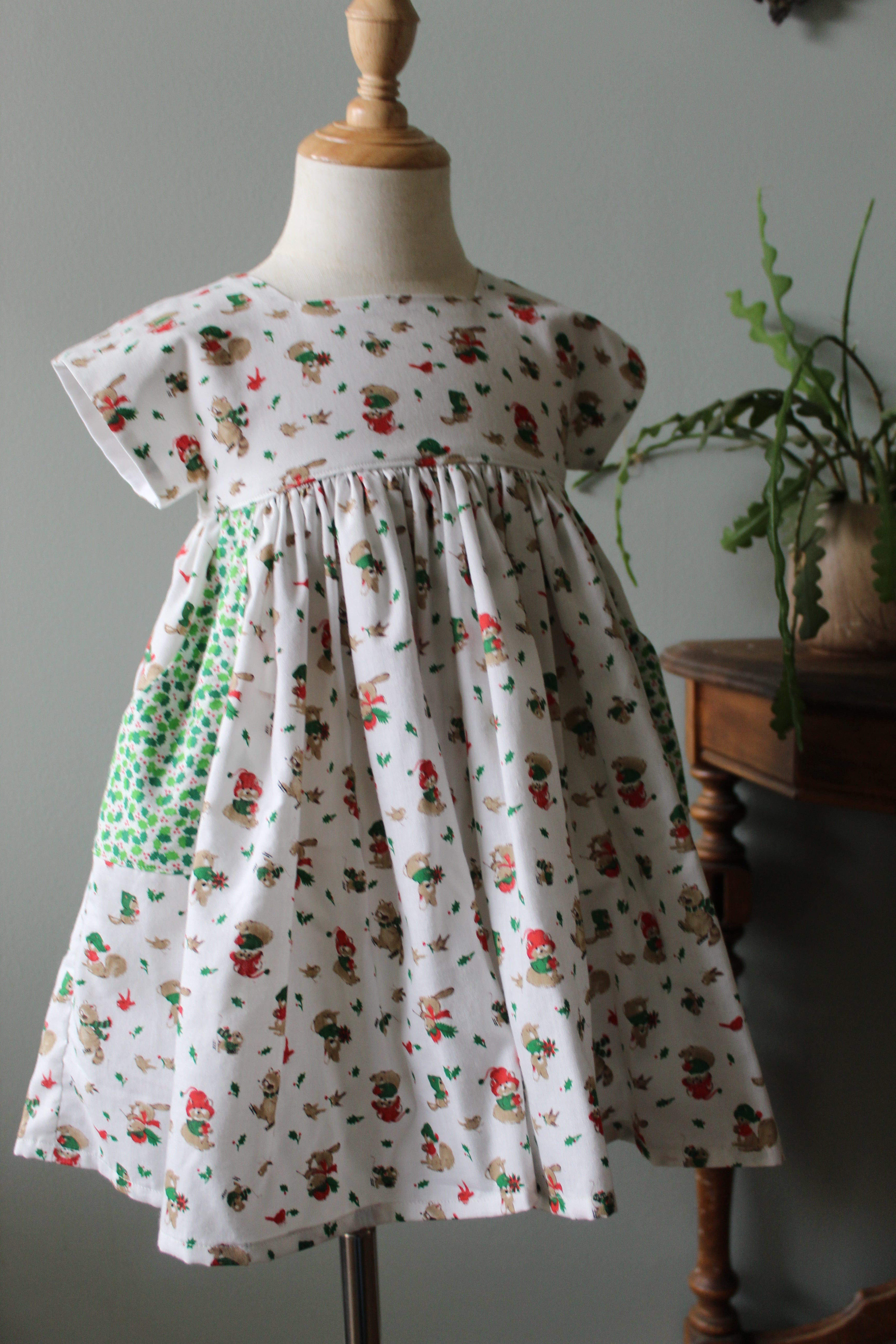 Woodland Christmas Pocket Dresses | 6-12 Months, 2T, 4T | Ready to Ship