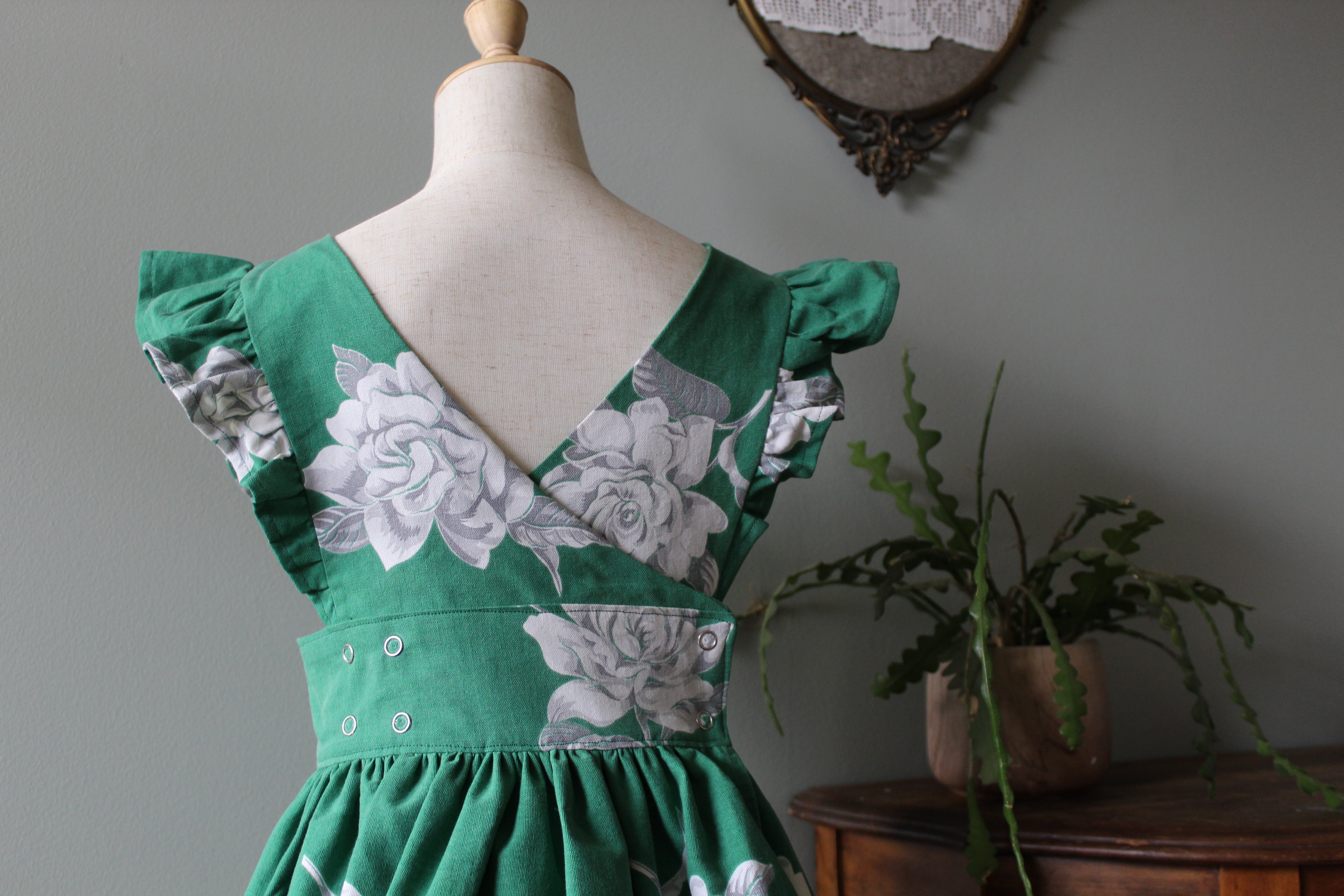 Louisa Holiday Wrap Pinny | Girls Size 8 | Ready to Ship