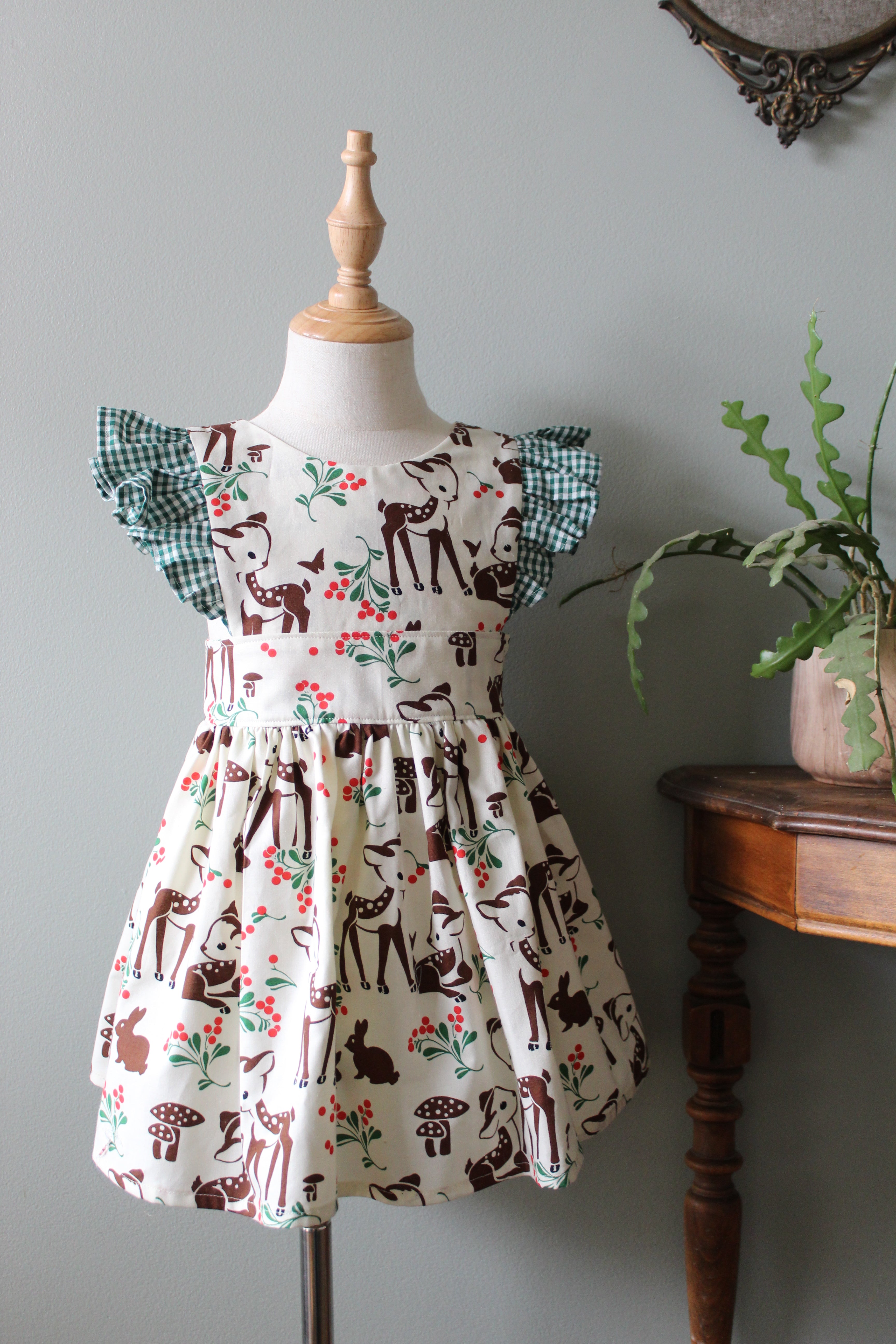 Avery Christmas Wrap Pinny | Girls Size 3T | Ready to Ship