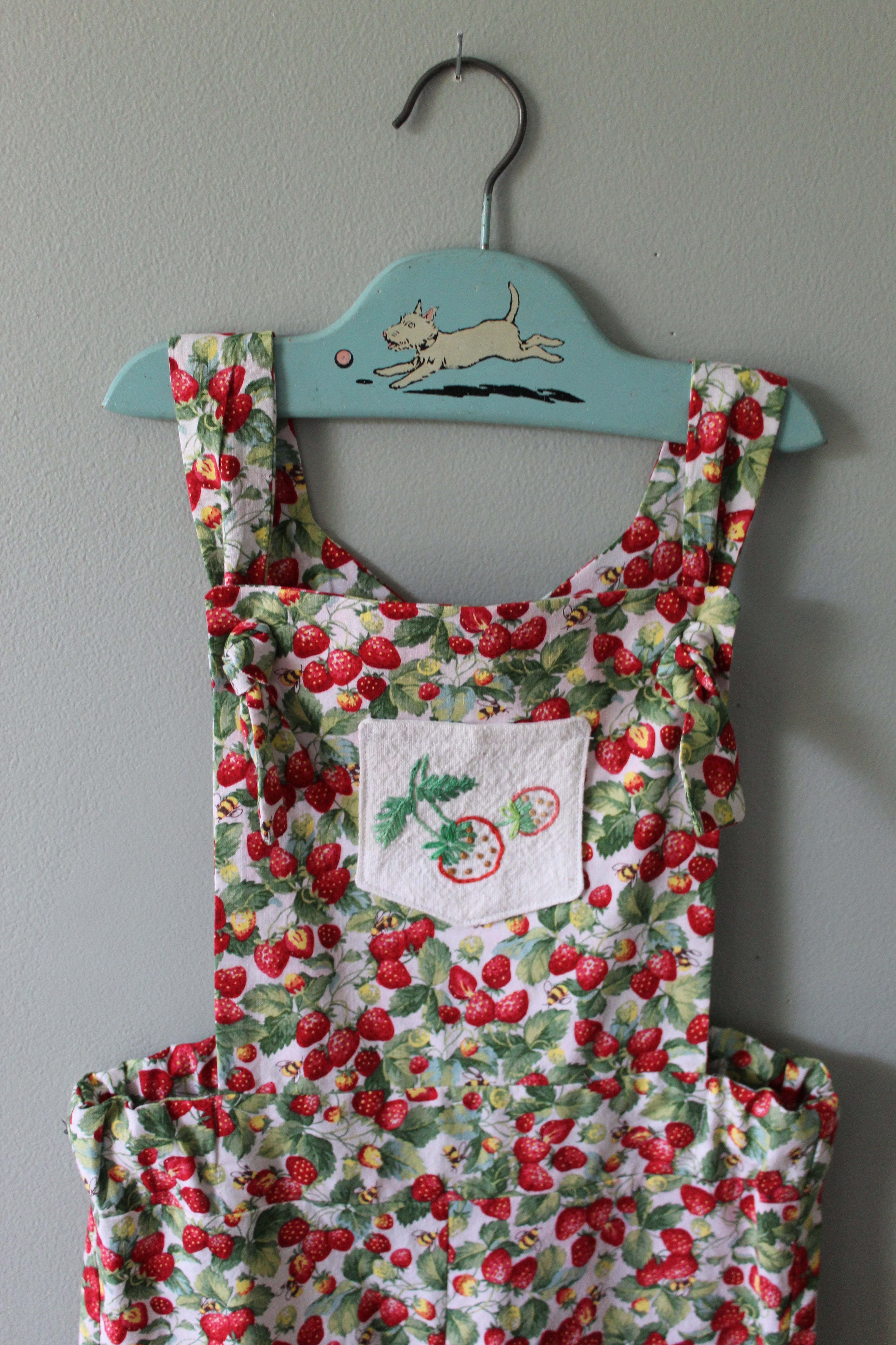 Bea Strawberry Overalls | Girls Size 5T | Ready to Ship