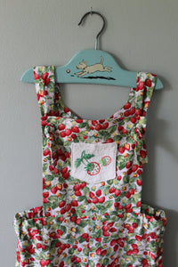 Bea Strawberry Overalls | Girls Size 5T | Ready to Ship