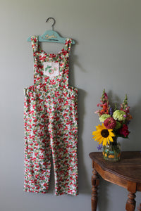 Bea Strawberry Overalls | Girls Size 5T | Ready to Ship