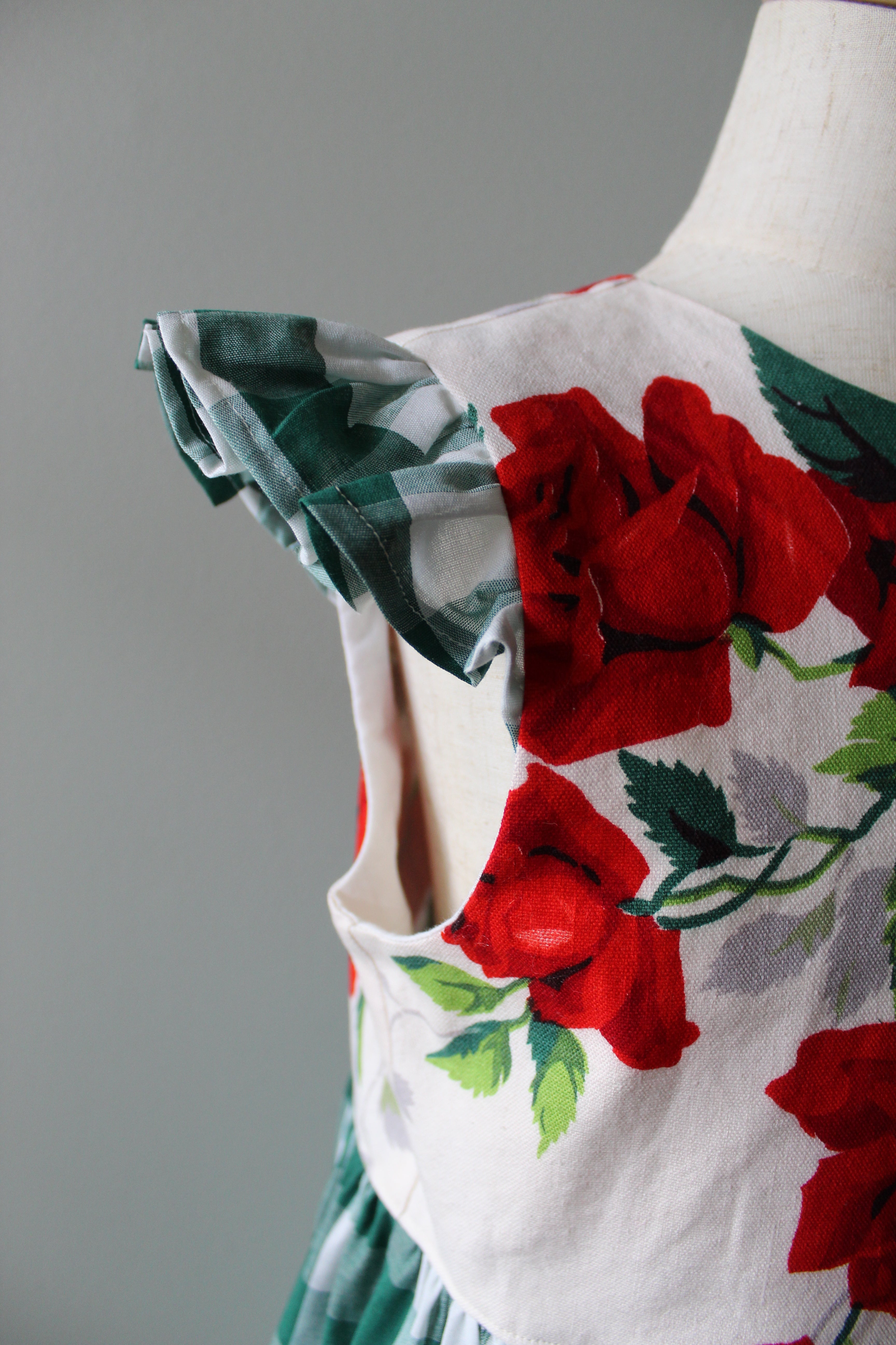 Rose Flutter Sleeve Christmas Dress | Girls Size 8 | Ready to Ship