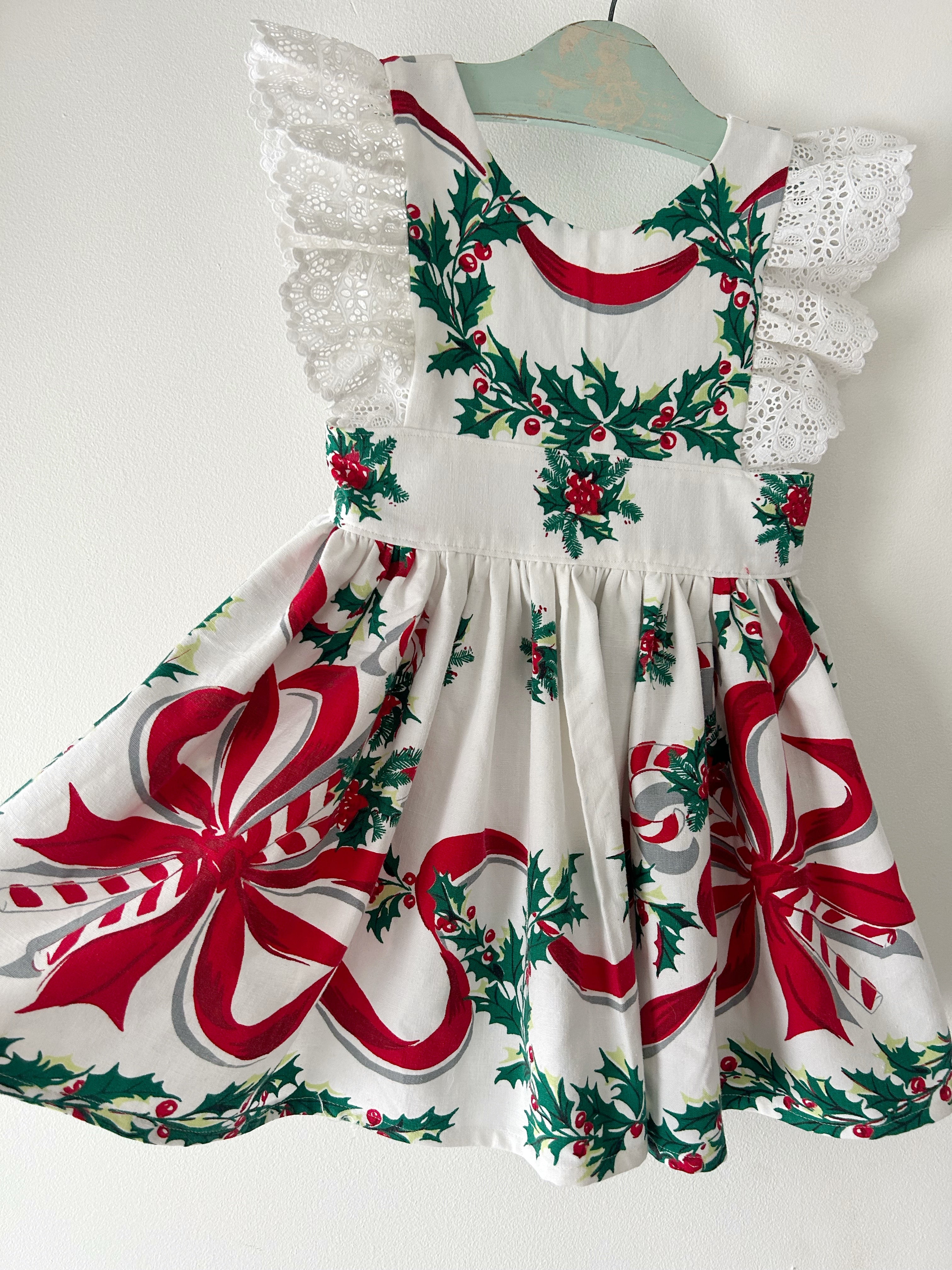 Noel Christmas Wrap Pinny | Girls Size 5T