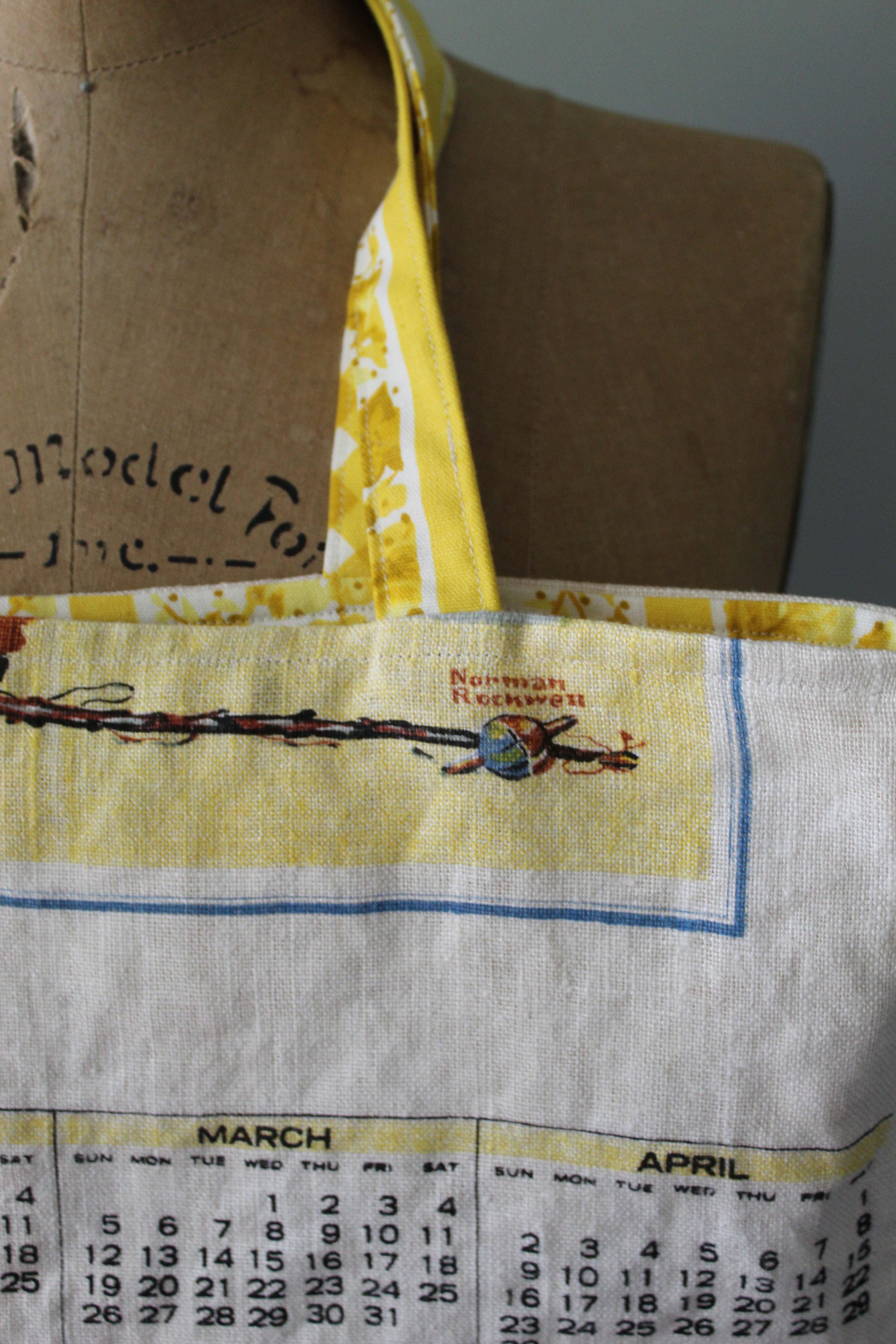 1979 Saturday Evening Post Tea Towel Tote | Ready to Ship