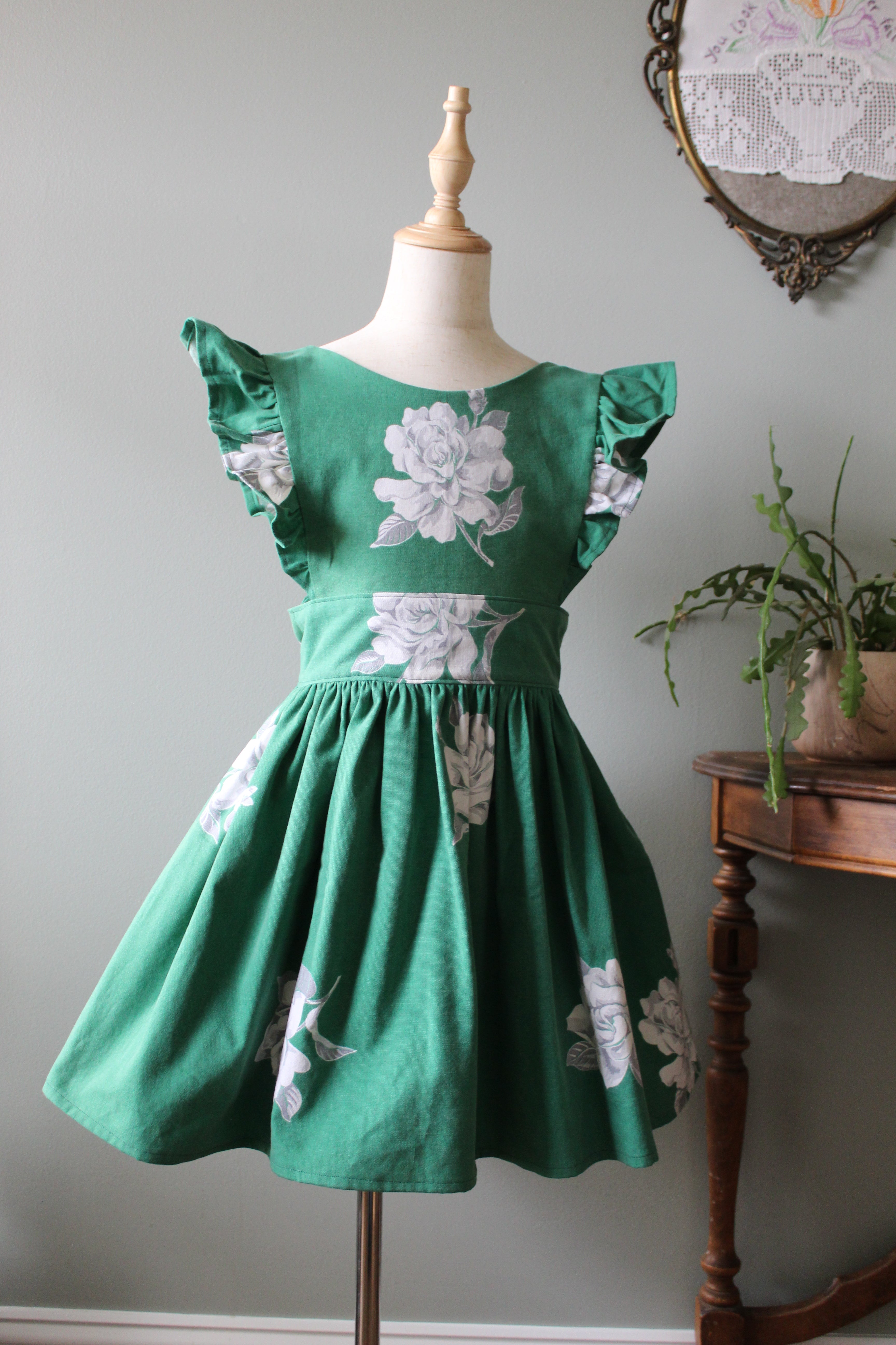 Louisa Holiday Wrap Pinny | Girls Size 8 | Ready to Ship