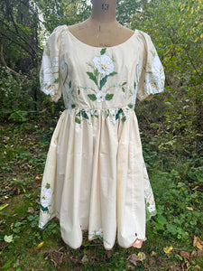 Jenny Floral Embroidered Puff Sleeve Dress | Women's Size 10 | Ready To Ship