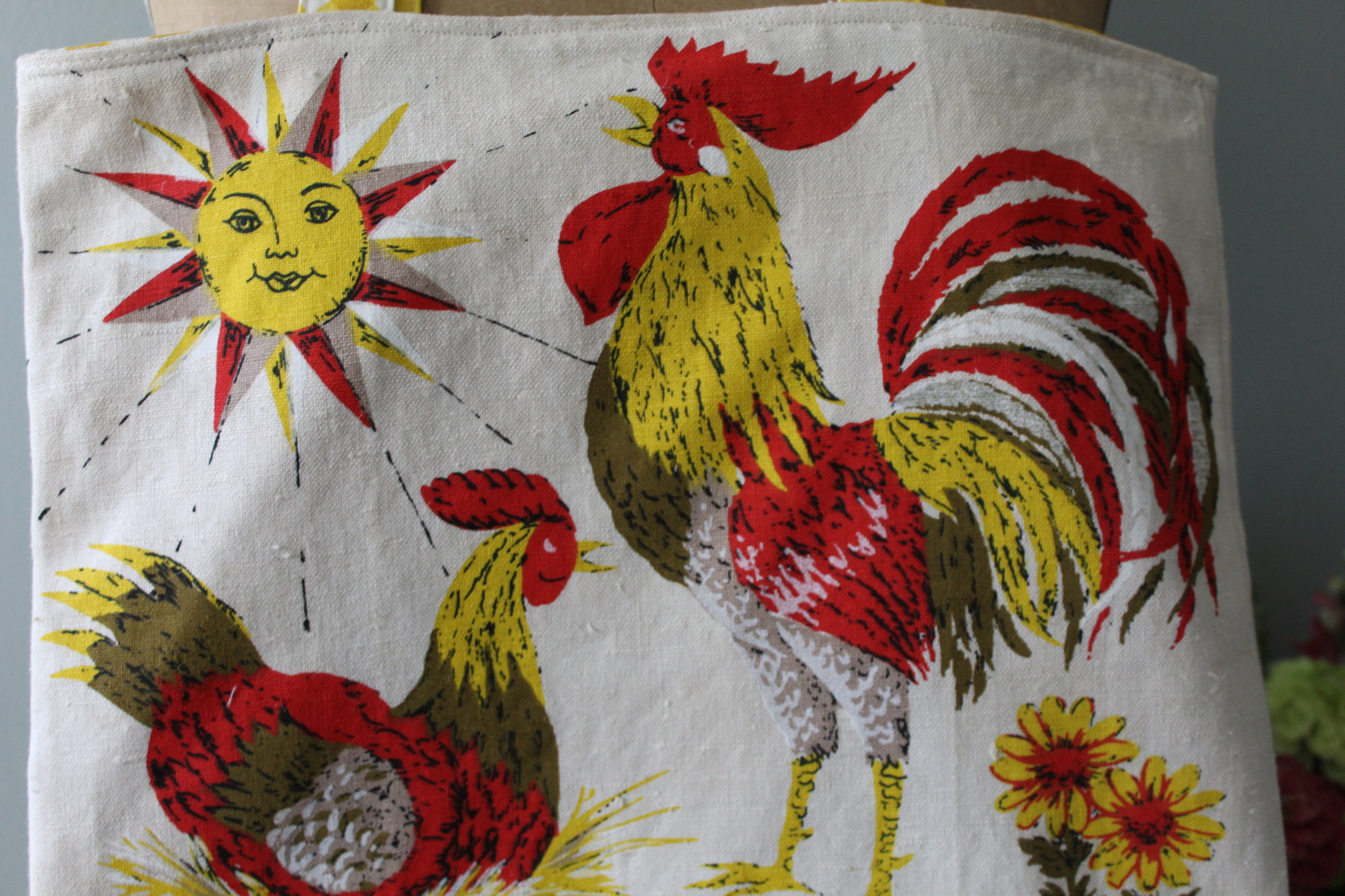 1979 Rooster Tea Towel Tote | Ready to Ship