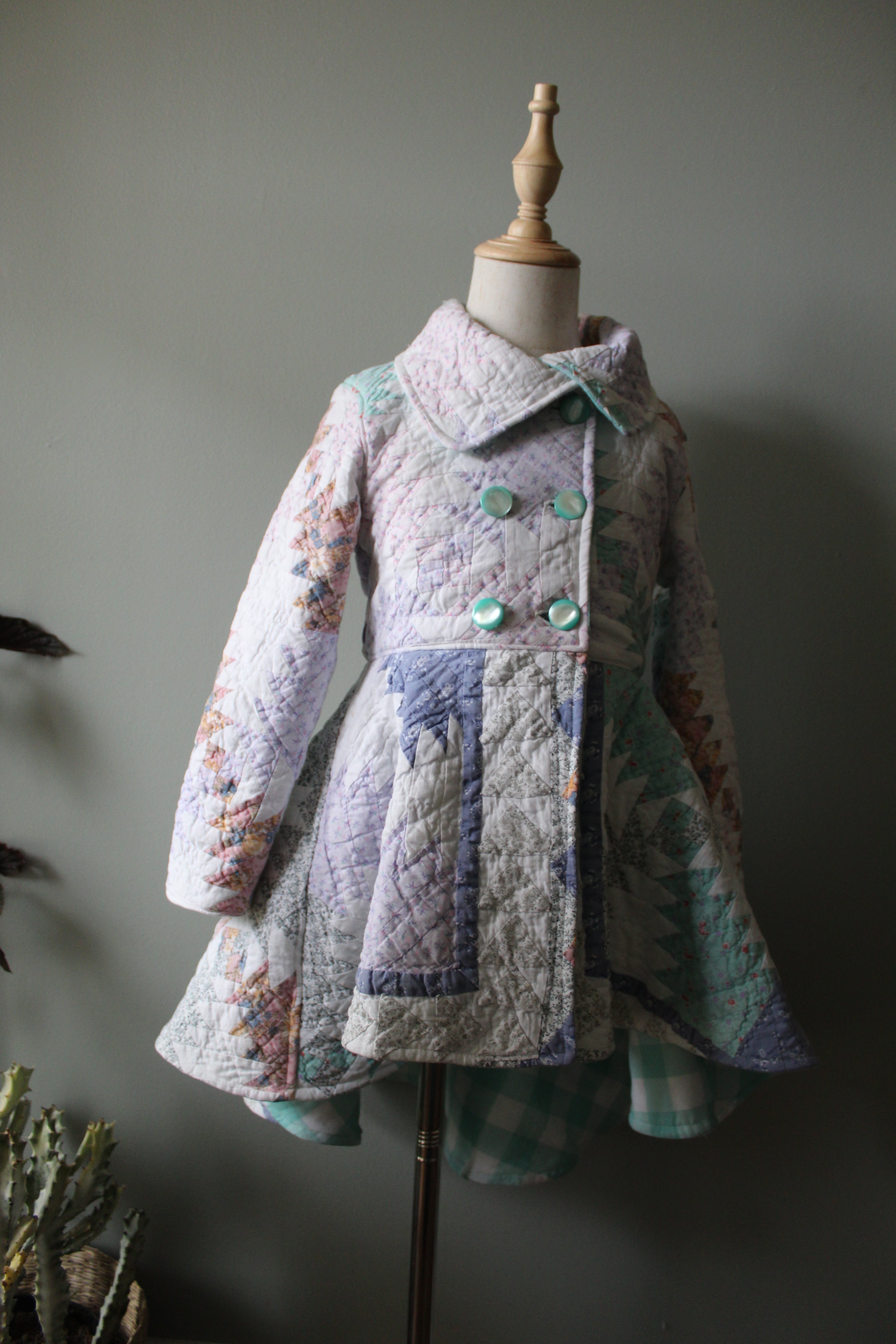 Becca Peplum Quilt Coat | Girls Size 6 | Ready to Ship