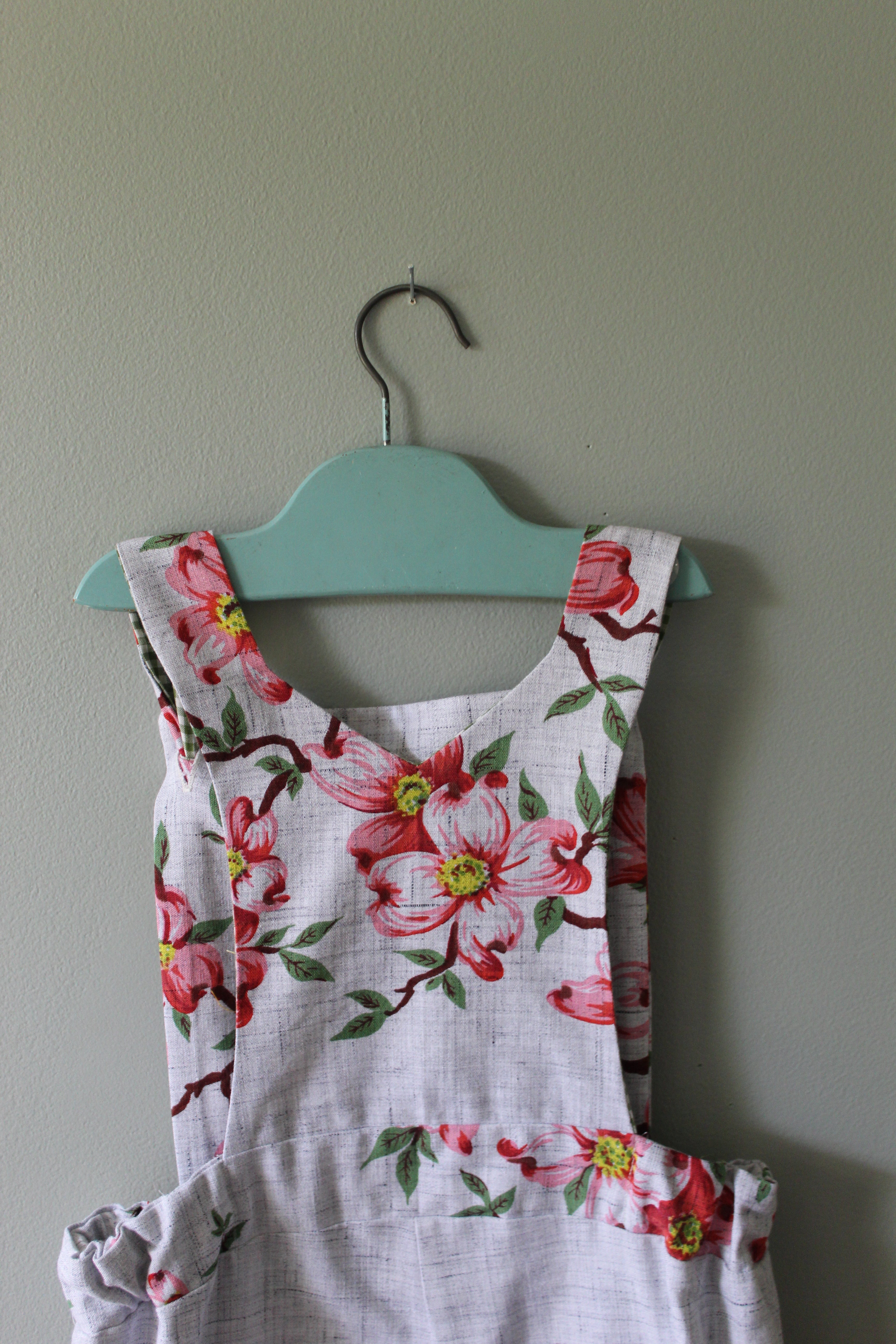 Sarah Dogwood Overalls | Girls Size 7 | Ready to Ship