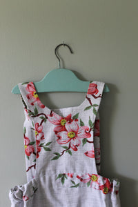Sarah Dogwood Overalls | Girls Size 7 | Ready to Ship