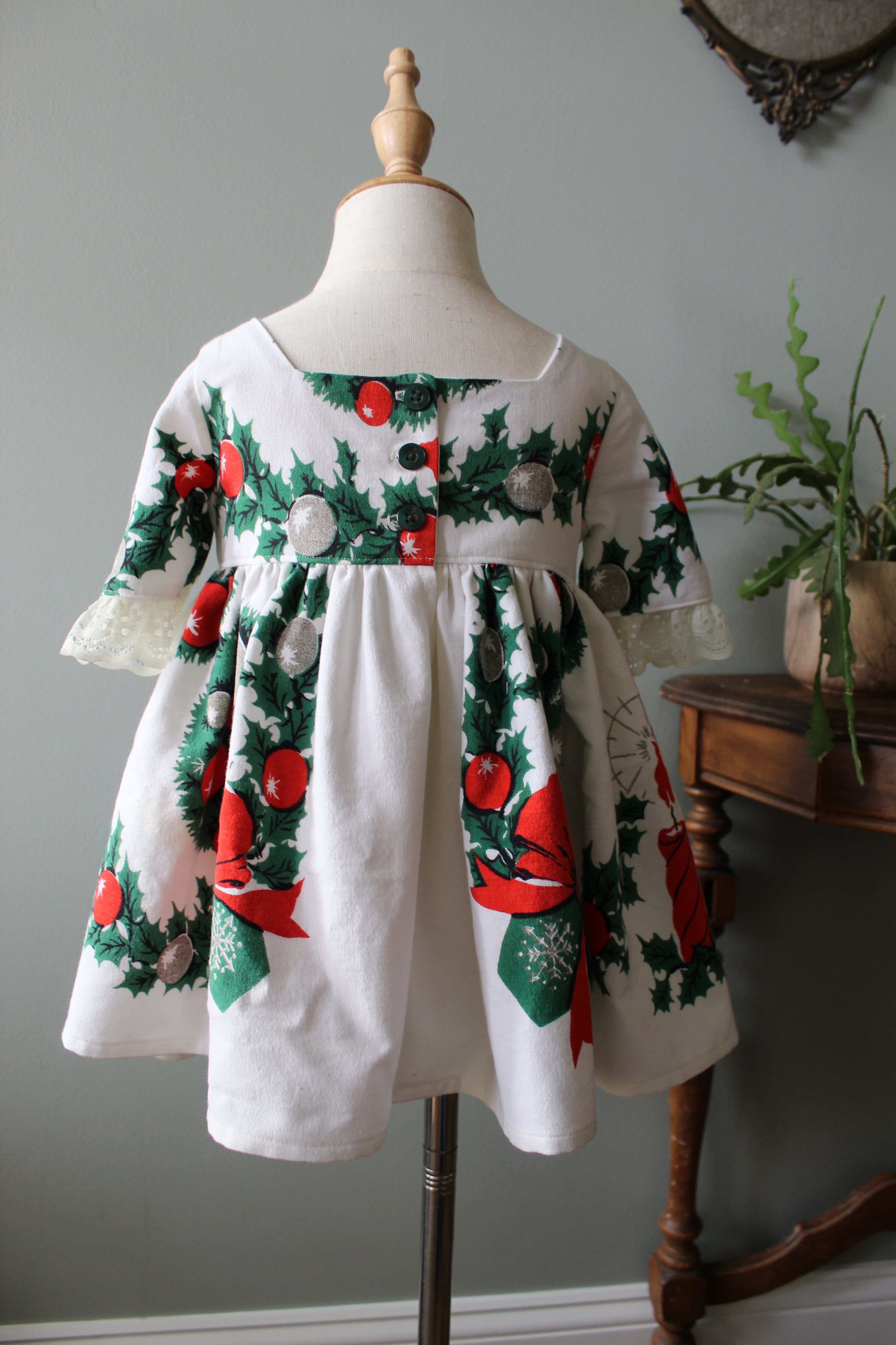 Evie Christmas Bell Sleeve Dress | Size 2T | Ready to Ship