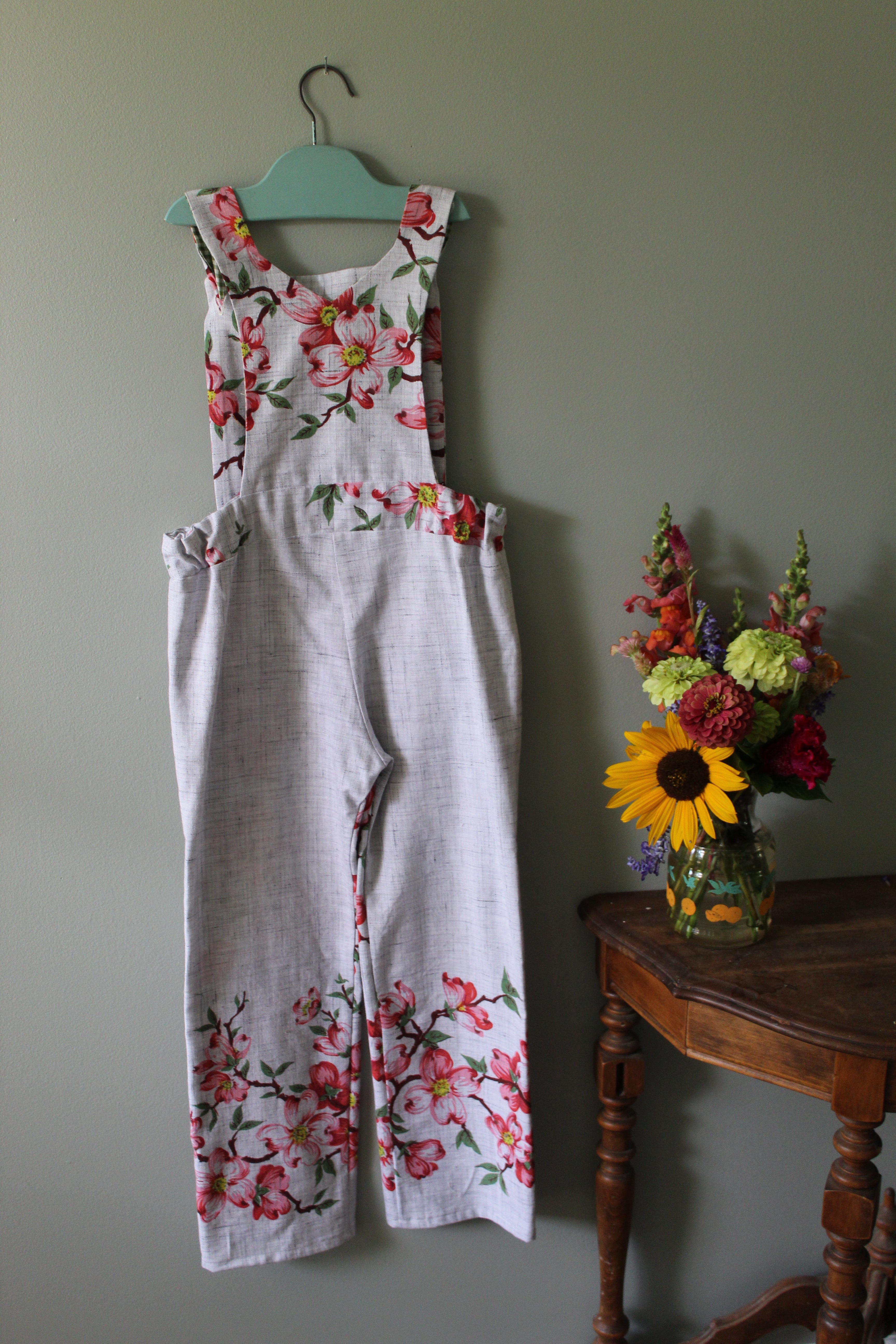 Sarah Dogwood Overalls | Girls Size 7 | Ready to Ship