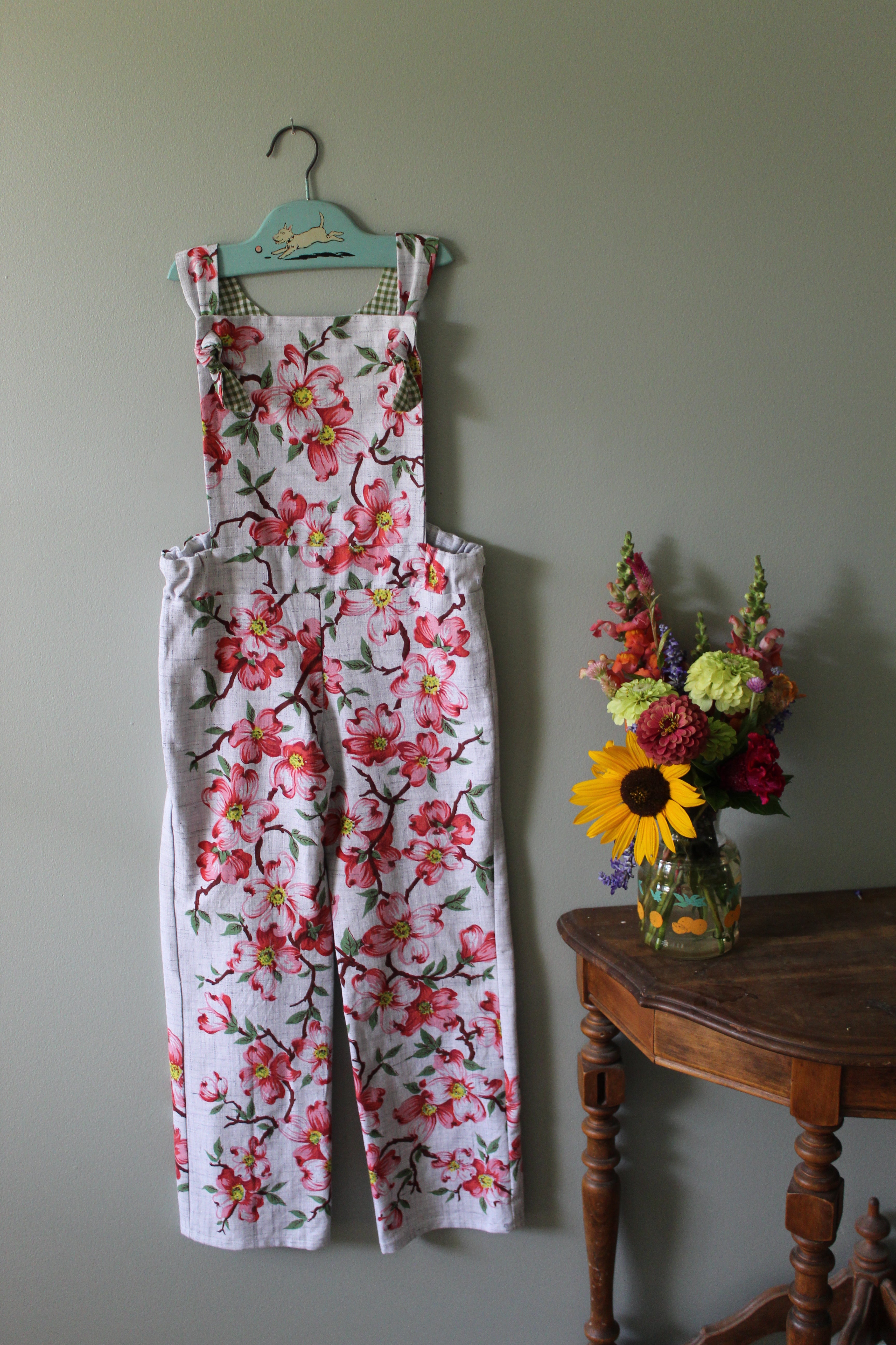Sarah Dogwood Overalls | Girls Size 7 | Ready to Ship
