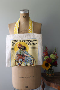 1979 Saturday Evening Post Tea Towel Tote | Ready to Ship