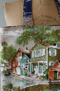 Quaint Old Village Tea Towel Tote | Ready to Ship