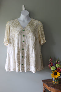 Madeira Embroidered Womens Top | Size 14/16 | Ready to Ship